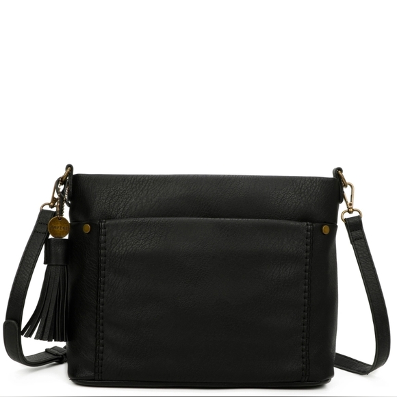 Ampere Creations Handbags - Ampere Creations Boho Vegan Leather Crossbody Bag Braided with Tassle